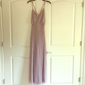 Adrianna Papell long beaded tank dress